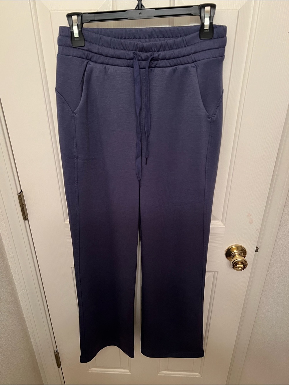Zenana Outfitters Navy Drawstring Wide-Leg Joggers